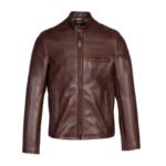 Mens Dark Brown Onyx Leather Jacket