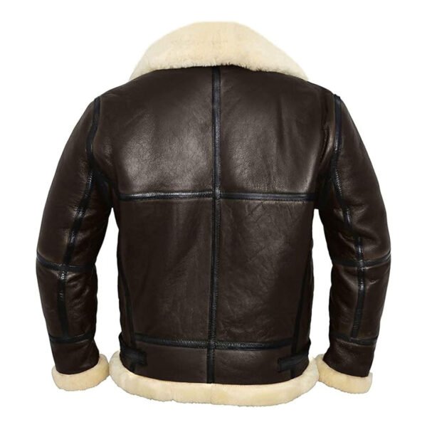 Men's Real Aviator Shearling Leather Jacket - Image 2