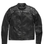 Motorcycle Black Cafe Racer Leather Jacket
