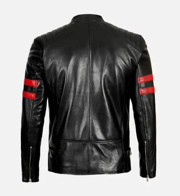 Bold leather riding jacket