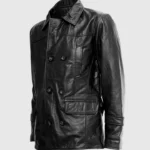 Black Reefer Leather Jacket