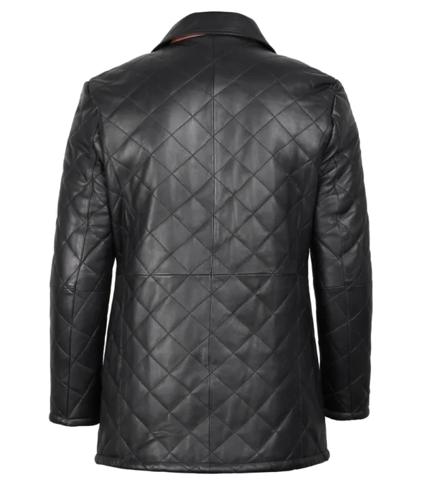 Elegant leather coat for men