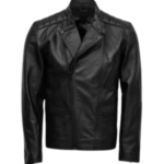 Removable Fur Collar Leather Jacket