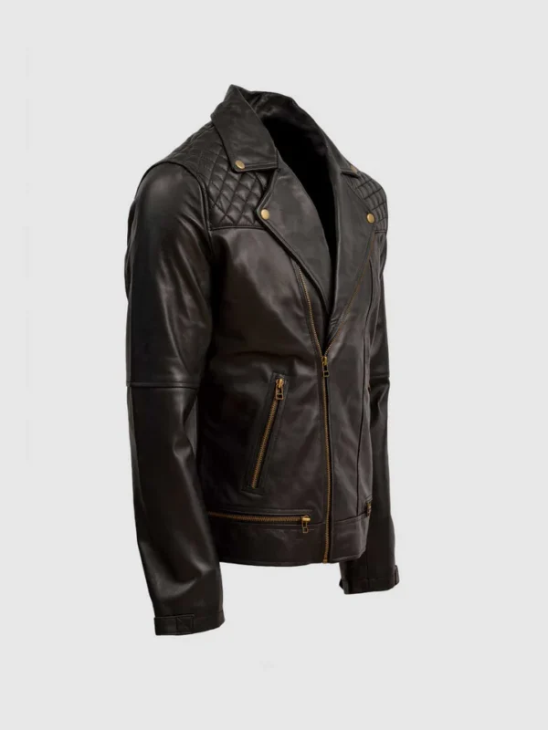 Men Soft Sheep Leather Quilted Jacket