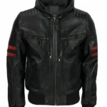 Mens Racing Hooded Biker Jacket