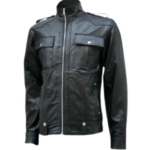 Designer Black Men's Biker Leather Jacket