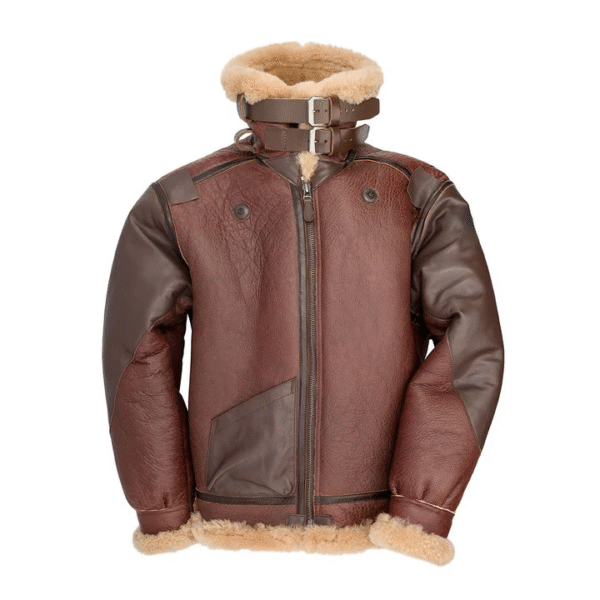 Mens Aviator George Bomber Leather Jacket