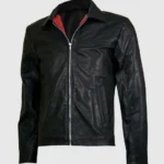 Black Leather Racer Jacket