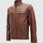 Mens Elegant Brown Fashion Leather Jacket