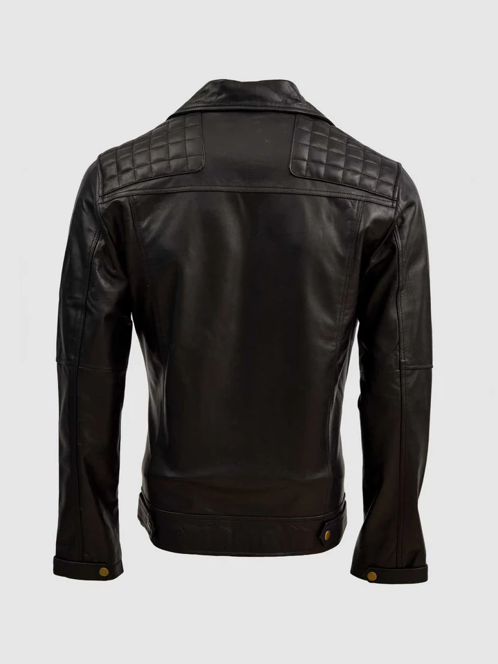 Men Soft Sheep Leather Quilted Jacket