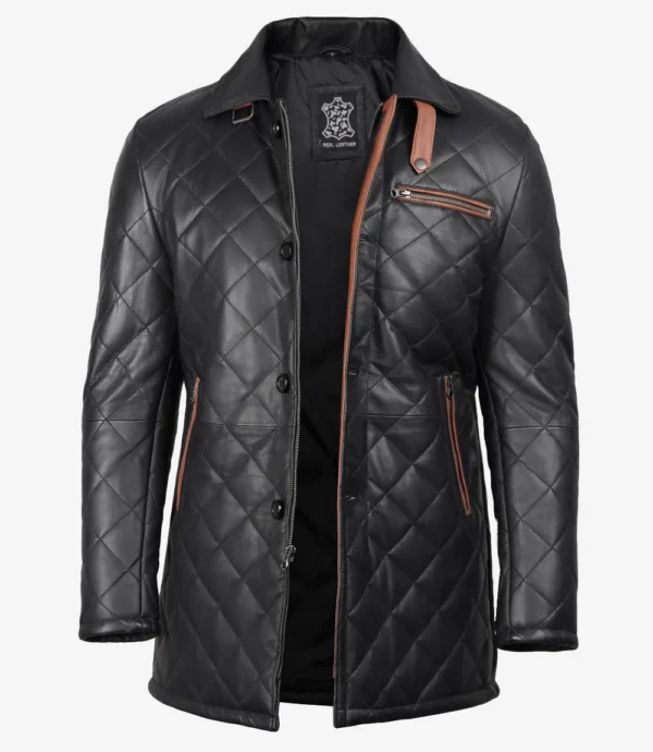 Stylish men’s leather coat
