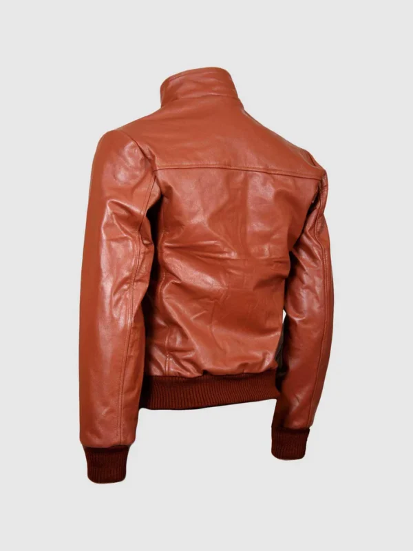 Trendy tan brown biker jacket