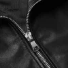 Mens Black Bomber Shearling Leather Jacket