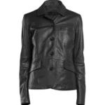 Blackridge Womens Button Leather Coat
