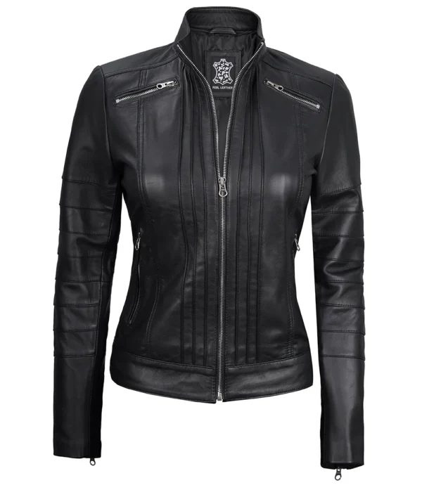 Real Leather Cafe Racer Jacket