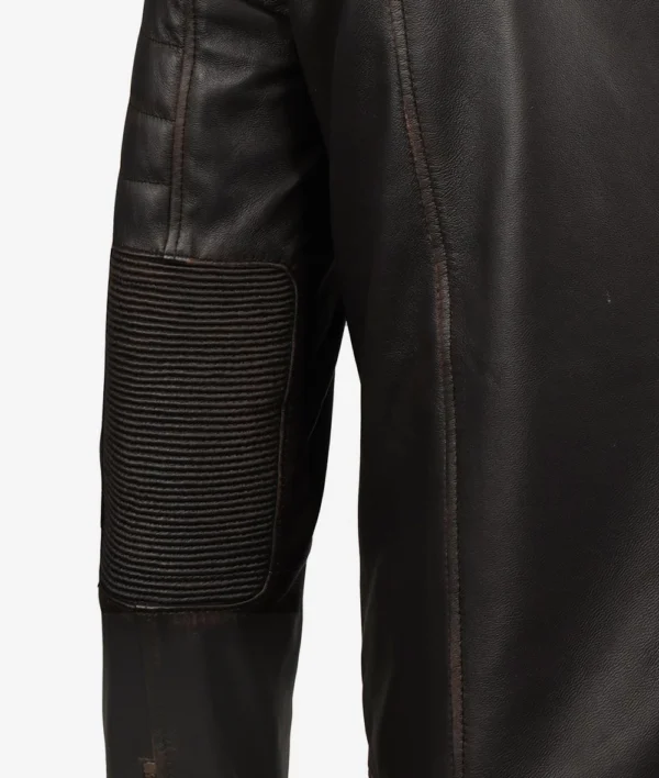 Real Leather Brown Biker Jacket for Men Vintage Style - Image 4