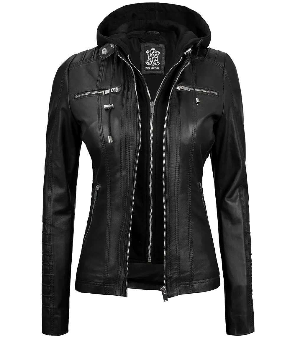 Black Leather Jacket for Women