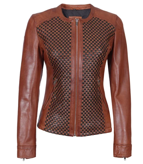 Brown Cafe Racer Leather Jacket