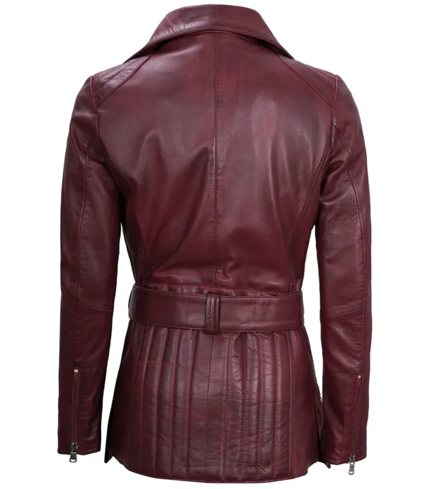 Vintage-style asymmetrical biker coat