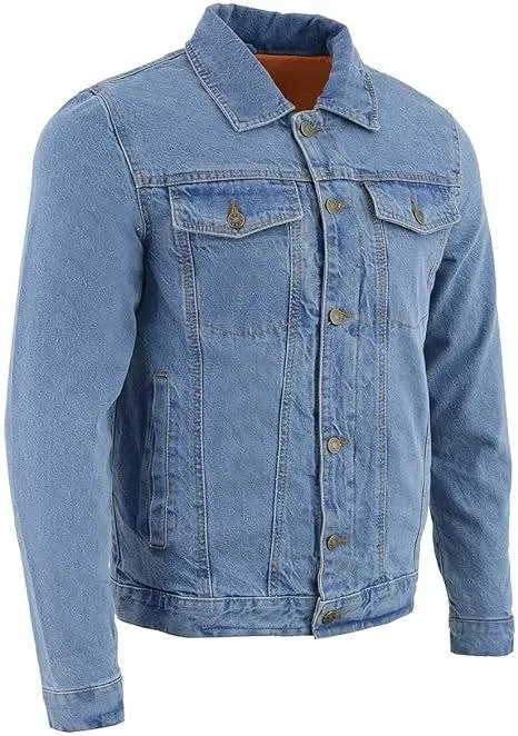 Men Denim Motorcycle Jacket