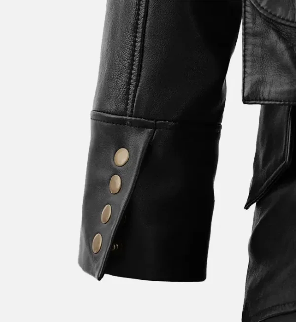 Rylar Hooded Leather Duster Coat