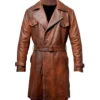 Qorion Motorcycle Leather Duster Coat