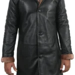Rhynor Shearling Aviator Leather Coat