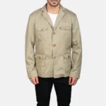 Mens Kajetan Beige Safari Jacket