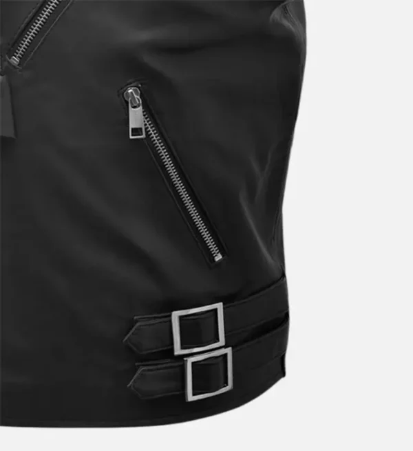 Men Black Pathfinder Biker Leather Vest
