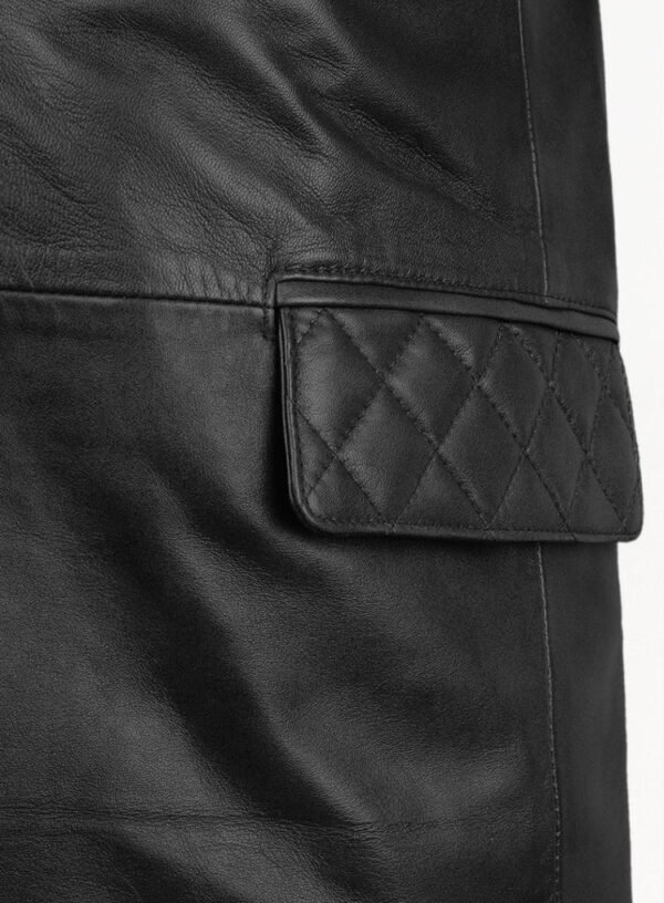 Men Black Quilted Modern Leather Blazer