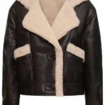 Women Emerald Horizon Black Shearling Jacket