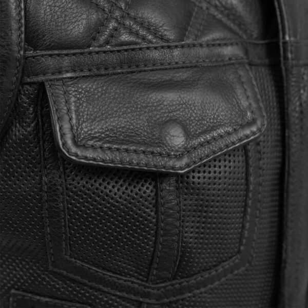 Women Bonnie Perforated Motorcycle Leather Vest