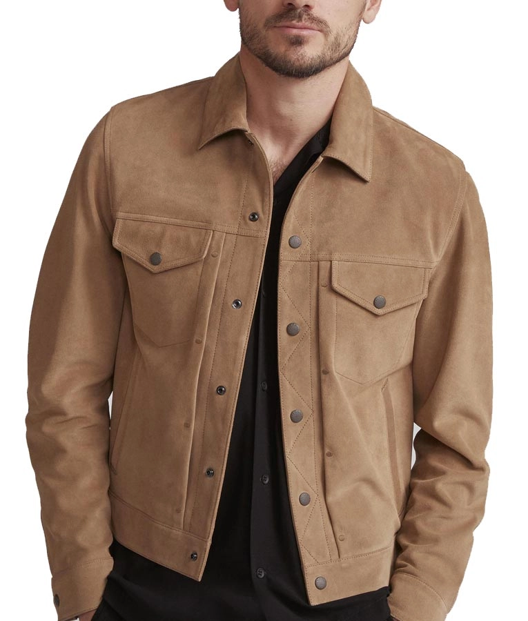 Mens Dredo Suede Leather Jacket