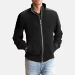 Mens Ethan Hybrid Suede Bomber Jacket