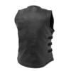 Women Katana Black Motorcycle Leather Vest