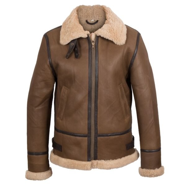 Women Brown Hooded Shearling Leather Jacket