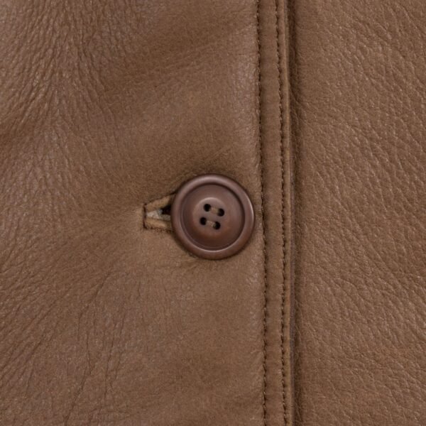 Women Brown Hooded Shearling Leather Jacket