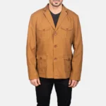Mens Kajetan Khaki Safari Blazer