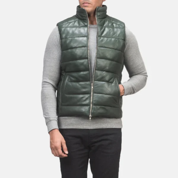 Mens-leather-insulated-vest