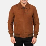 Men Tomchi Tan Suede Leather Jacket