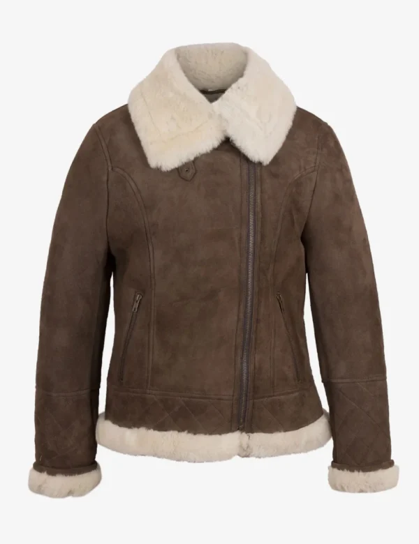 Women Sheepskin Rich Mahogany Jacket