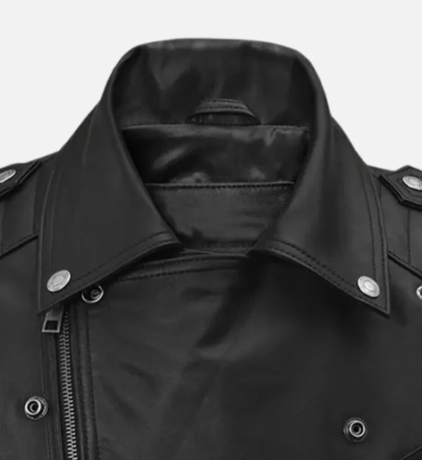 Men Road Sovereign Black Leather Vest