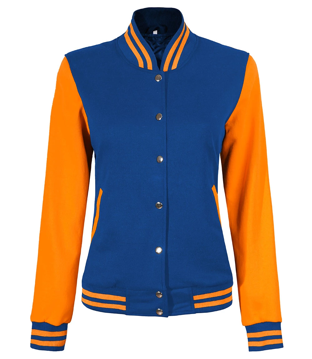 Womens Yellow and Royal Blue Varsity Jacket