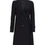 Stephany Womens Black Wool Coat