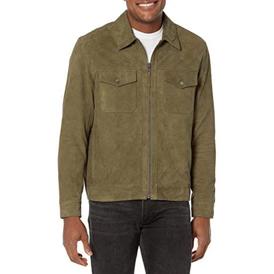 Mens Suede Trucker Jacket