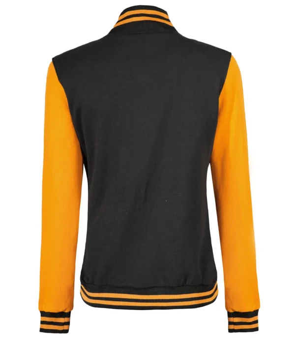 Womens Yellow And Black Varsity Jacket