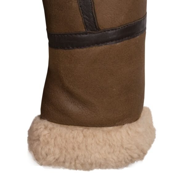 Women Brown Hooded Shearling Leather Jacket