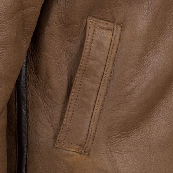 Women Brown Hooded Shearling Leather Jacket