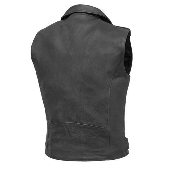 Men Stylish Black Leather Biker Vest