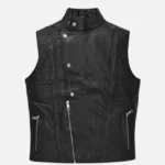 Men Classic Trailblazer Black Biker Leather Vest